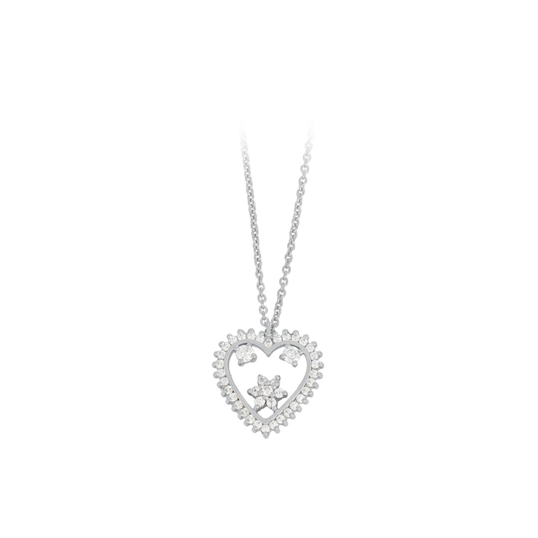 Colar Coração de Lisboa Prata 925, 925 Silver Lisbon Heart Necklace